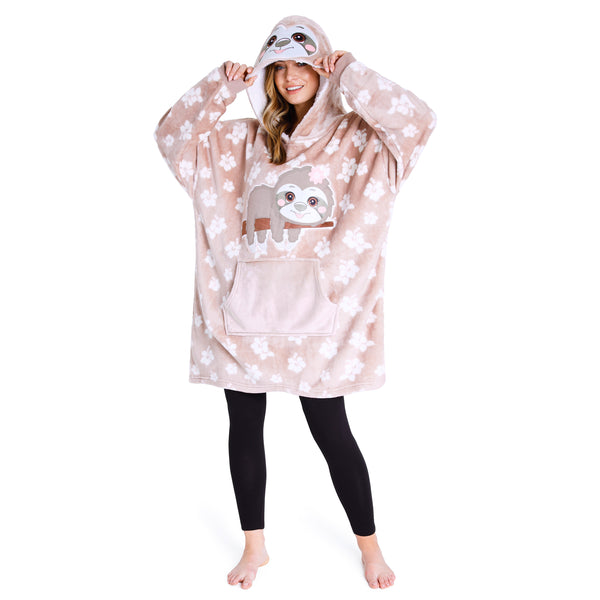 CityComfort Oversized Hoodie for Women Fleece Hoodie - Sloth - Get Trend
