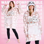CityComfort Oversized Hoodie for Women Fleece Hoodie - Sloth - Get Trend