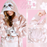 CityComfort Oversized Hoodie for Women Fleece Hoodie - Sloth - Get Trend