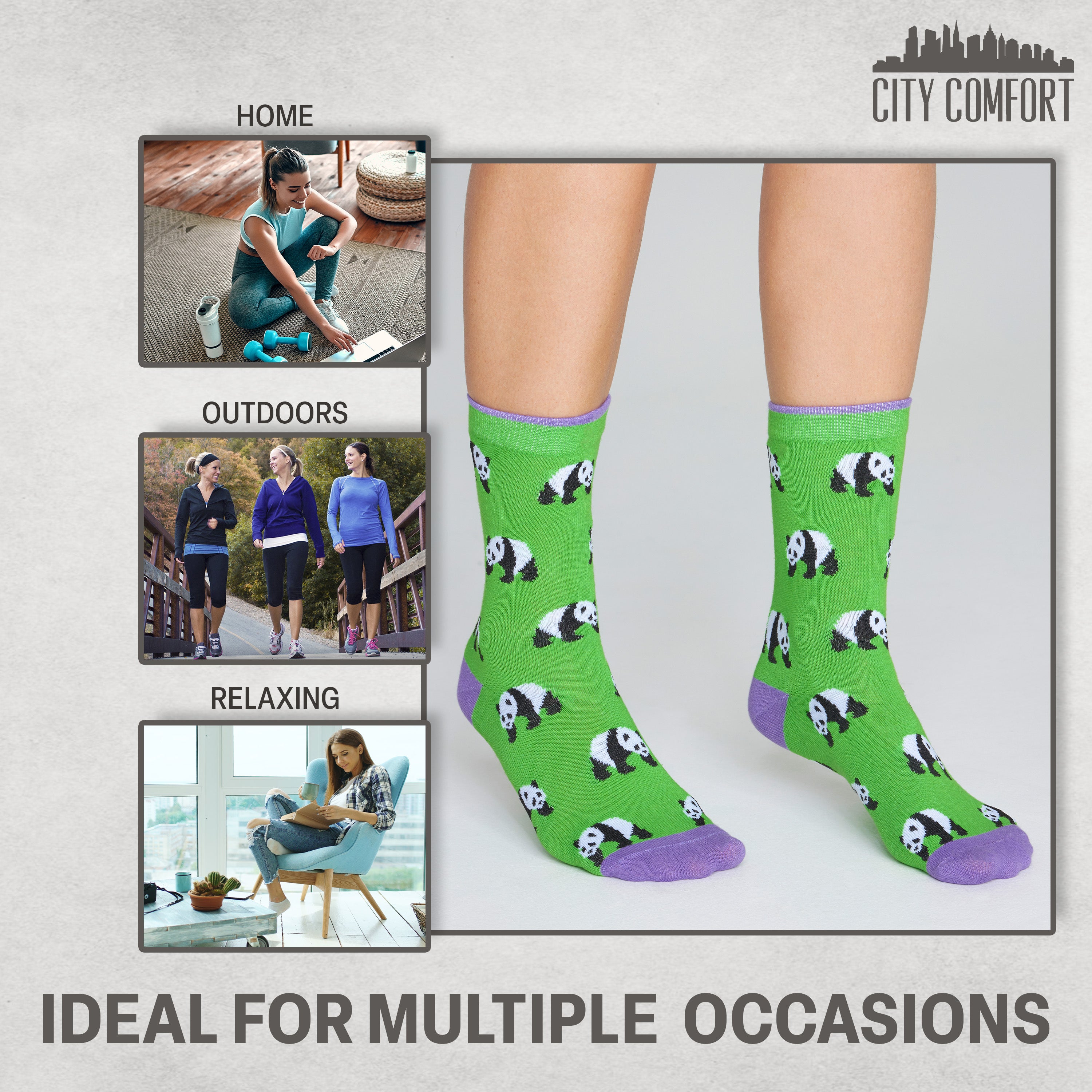 Get Trend Socks for Women & Teens UK Size 4-7, Pack of 5 or 6 Casual Ladies Sock - Get Trend