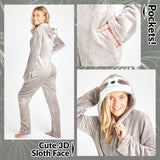 CityComfort Onesies for Women Soft Comfy Fleece Pyjamas Nightwear for Women Fluffy Fleece Onesie Lounge Wear Sizes S-XL