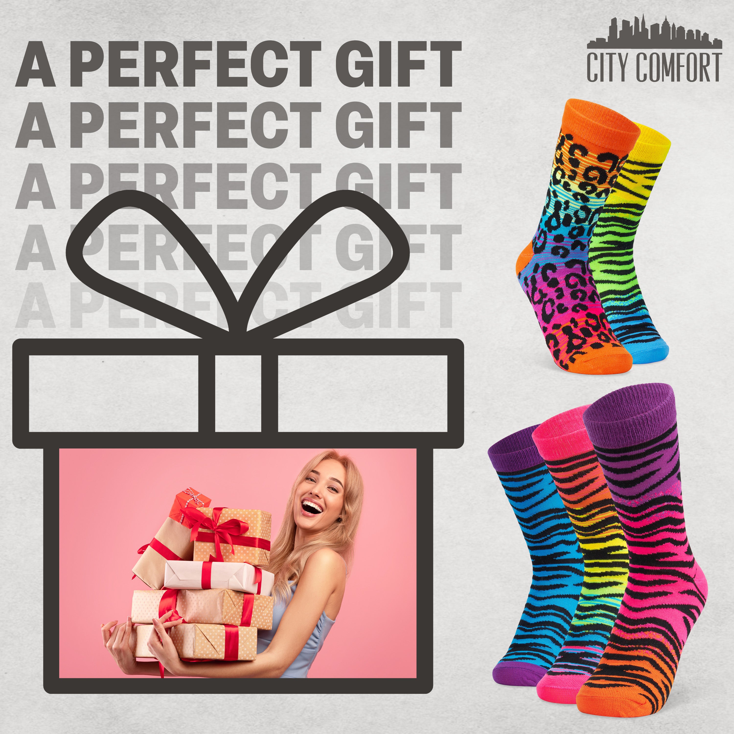 CityComfort Socks for Women & Teens UK Size 4-7, Pack of 5 Soft Warm & Breathable - Get Trend