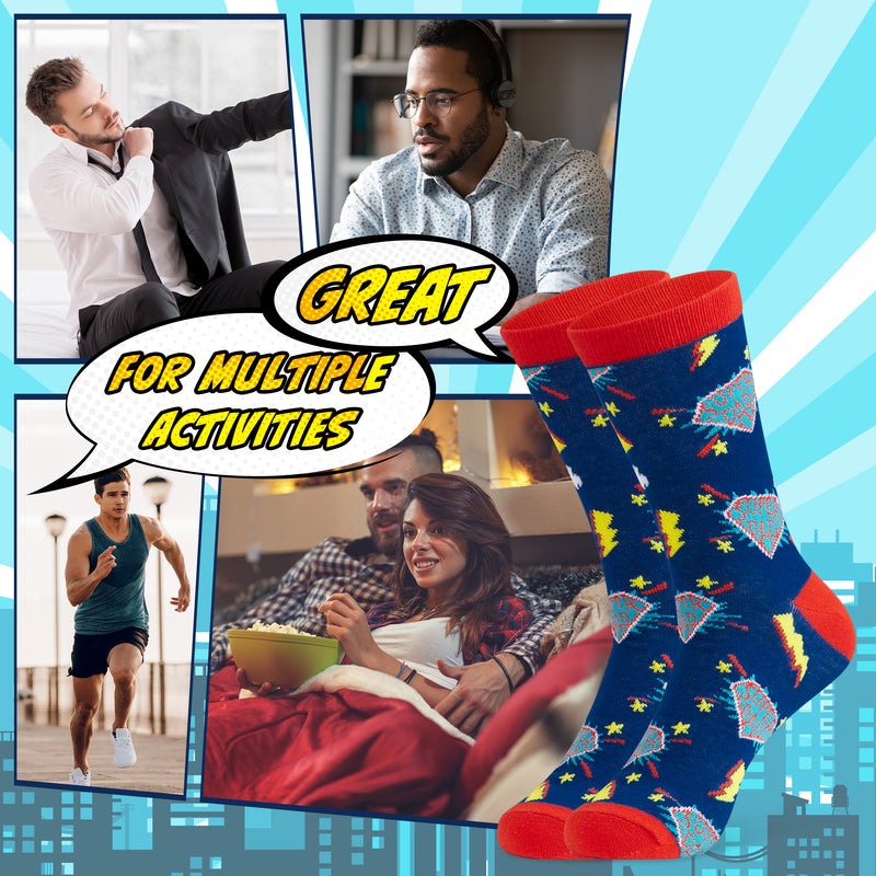 CityComfort Mens Boxers and Funny Socks Set - Super Dad