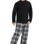 CityComfort Mens Pyjamas Set, 2 Piece Set Loungewear - Black & Grey Pyjama Set - Get Trend