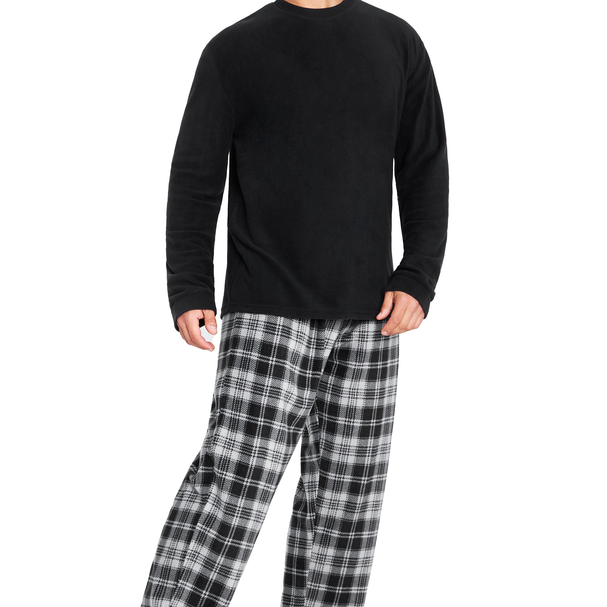 CityComfort Mens Pyjamas Set, 2 Piece Set Loungewear - Black & Grey Pyjama Set - Get Trend