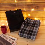 CityComfort Mens Pyjamas Set, 2 Piece Set Loungewear - Black & Grey Pyjama Set - Get Trend