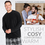 CityComfort Mens Pyjamas Set, 2 Piece Set Loungewear - Black & Grey Pyjama Set - Get Trend