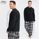 CityComfort Mens Pyjamas Set, 2 Piece Set Loungewear - Black & Grey Pyjama Set - Get Trend