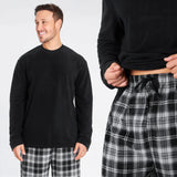 CityComfort Mens Pyjamas Set, 2 Piece Set Loungewear - Black & Grey Pyjama Set - Get Trend