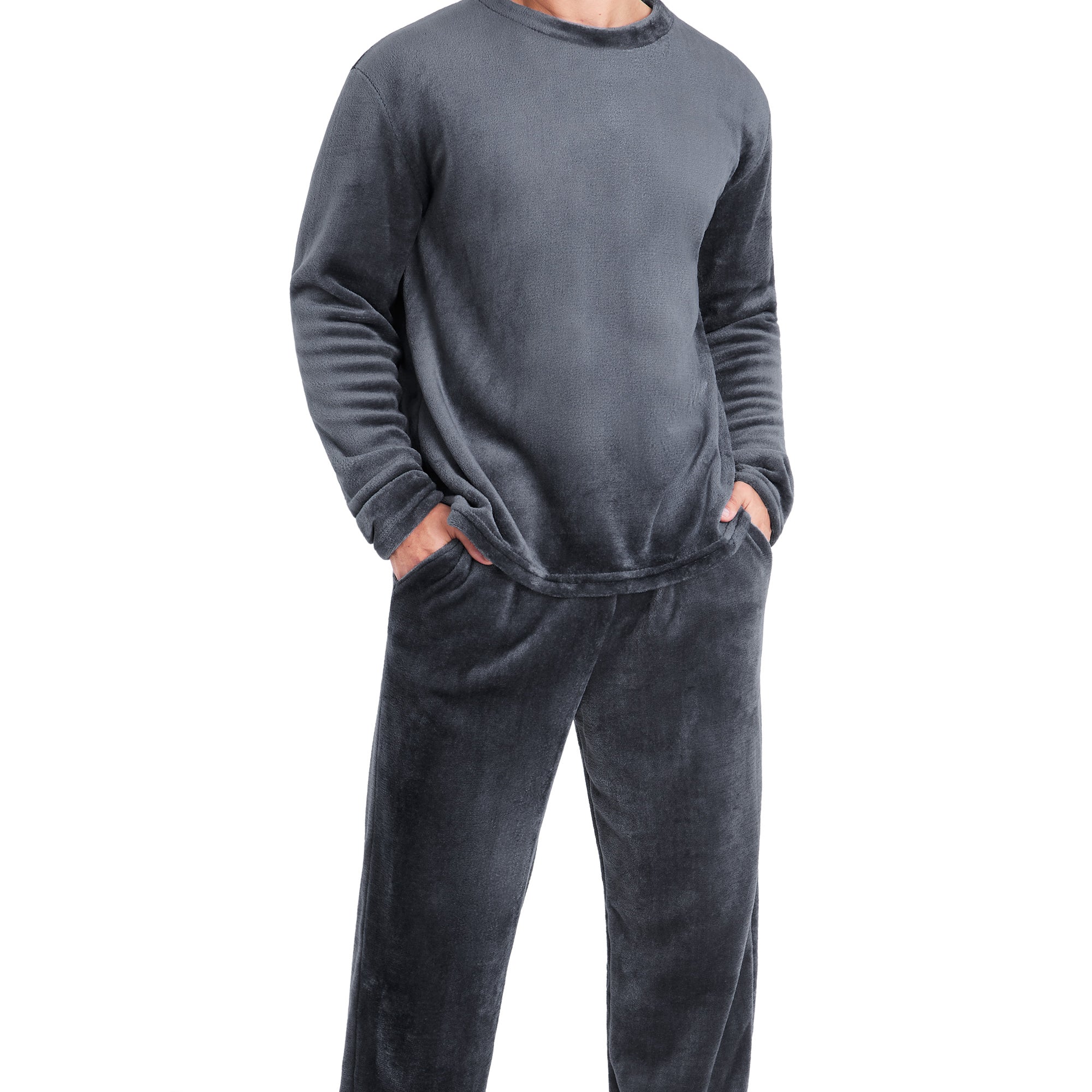 CityComfort Mens Pyjamas Set Super Soft Fleece 2 Piece Set Loungewear Nightwear