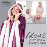 CityComfort Blanket Hoodie For Women Snuggle Sherpa Oversized Hoodie Blanket - Get Trend