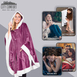 CityComfort Blanket Hoodie For Women Snuggle Sherpa Oversized Hoodie Blanket - Get Trend