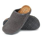 DUNLOP Slippers Warm Fuzzy Slip On Clog Slippers Comfy Mule House Shoes - Womens - Get Trend