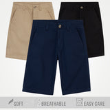 CityComfort Boys Shorts Cotton Chino Shorts Breathable Knee Length Adjustable Waist - Get Trend