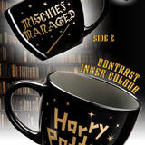 Harry Potter Mug and Socks Gift Set for Women Teenagers Hogwarts Calf Socks Ceramic Mug, Secret Santa Gifts for Women (Black Mug & Socks, Mug: 325ml, Socks: 4/7 UK)