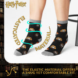 Harry Potter Mug and Socks Gift Set for Women Teenagers Hogwarts Calf Socks Ceramic Mug, Secret Santa Gifts for Women (Black Mug & Socks, Mug: 325ml, Socks: 4/7 UK)