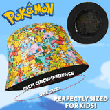 Pokemon Boys & Girls Bucket Hat, AOP Pokemon Bucket Hat - Get Trend