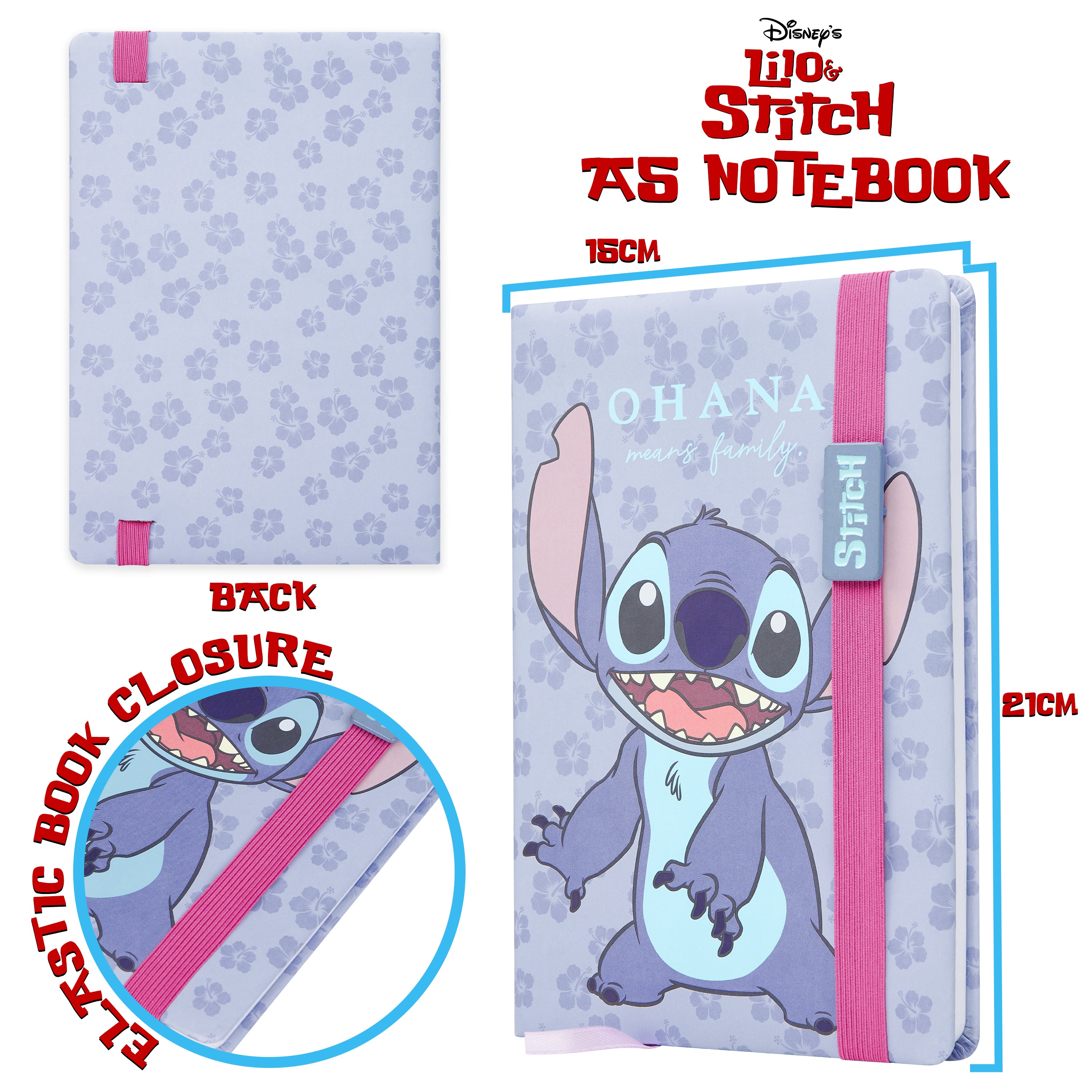 Disney Stitch Stationery Supplies Set Notebook Pencil Case & Ballpoint Pens or Notepad Colouring Pencils & Accessories for School Office (Blue) - Get Trend
