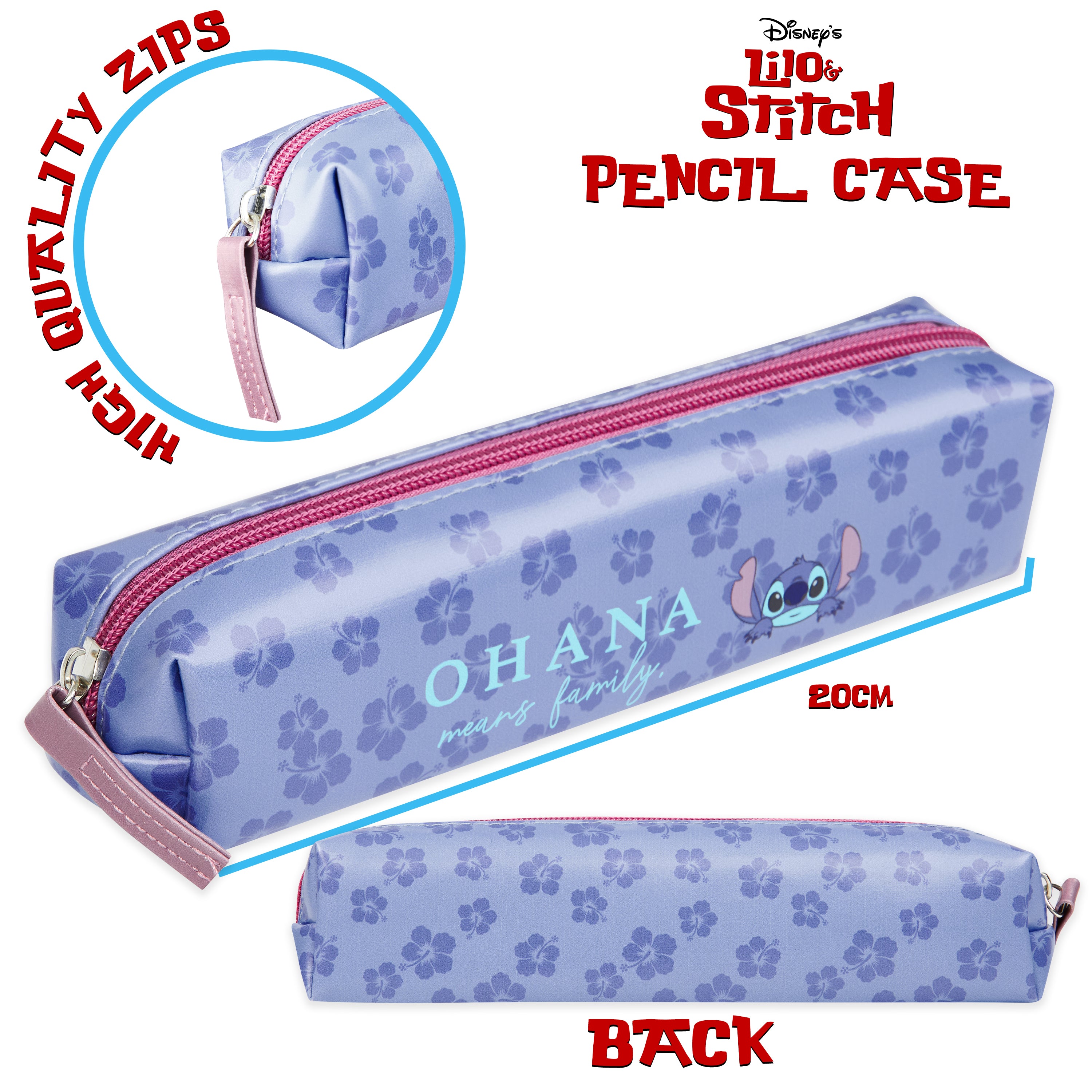 Disney Stitch Stationery Supplies Set Notebook Pencil Case & Ballpoint Pens or Notepad Colouring Pencils & Accessories for School Office (Blue) - Get Trend
