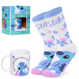 Disney Stitch Mug and Socks Gift Set for Women Calf Socks and Mug Stitch Gifts