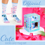 Disney Stitch Mug and Socks Gift Set for Women Calf Socks and Mug Stitch Gifts