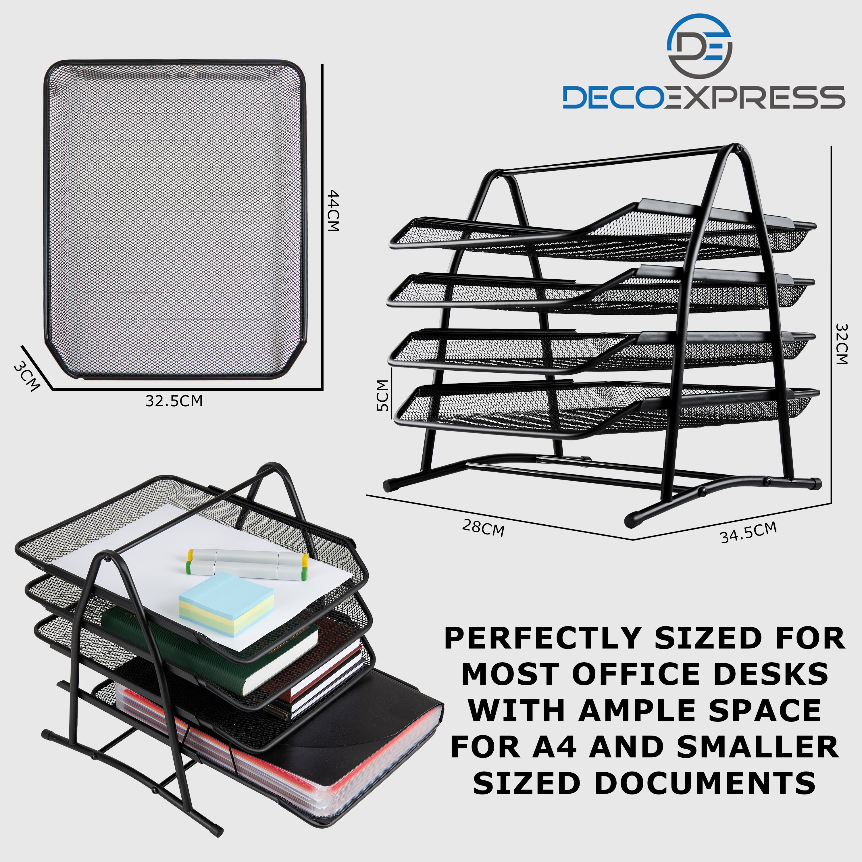 Desk Organiser -  Mesh 4 Tier Desk Storage Organiser - Get Trend