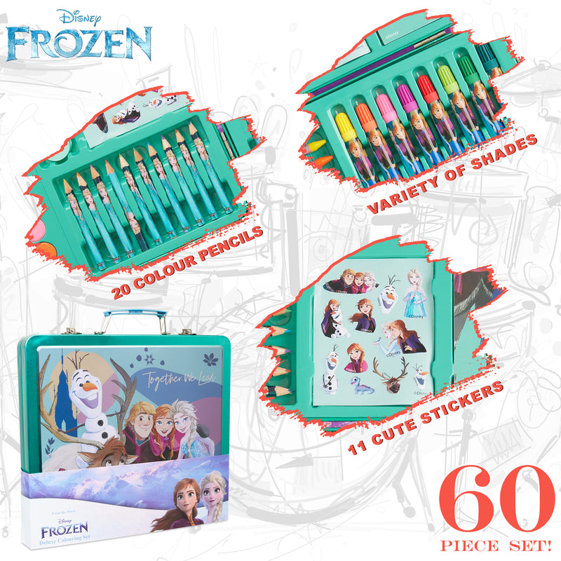 Disney Art Set for Kids 130+ Pieces Frozen Colouring Pencils - Frozen