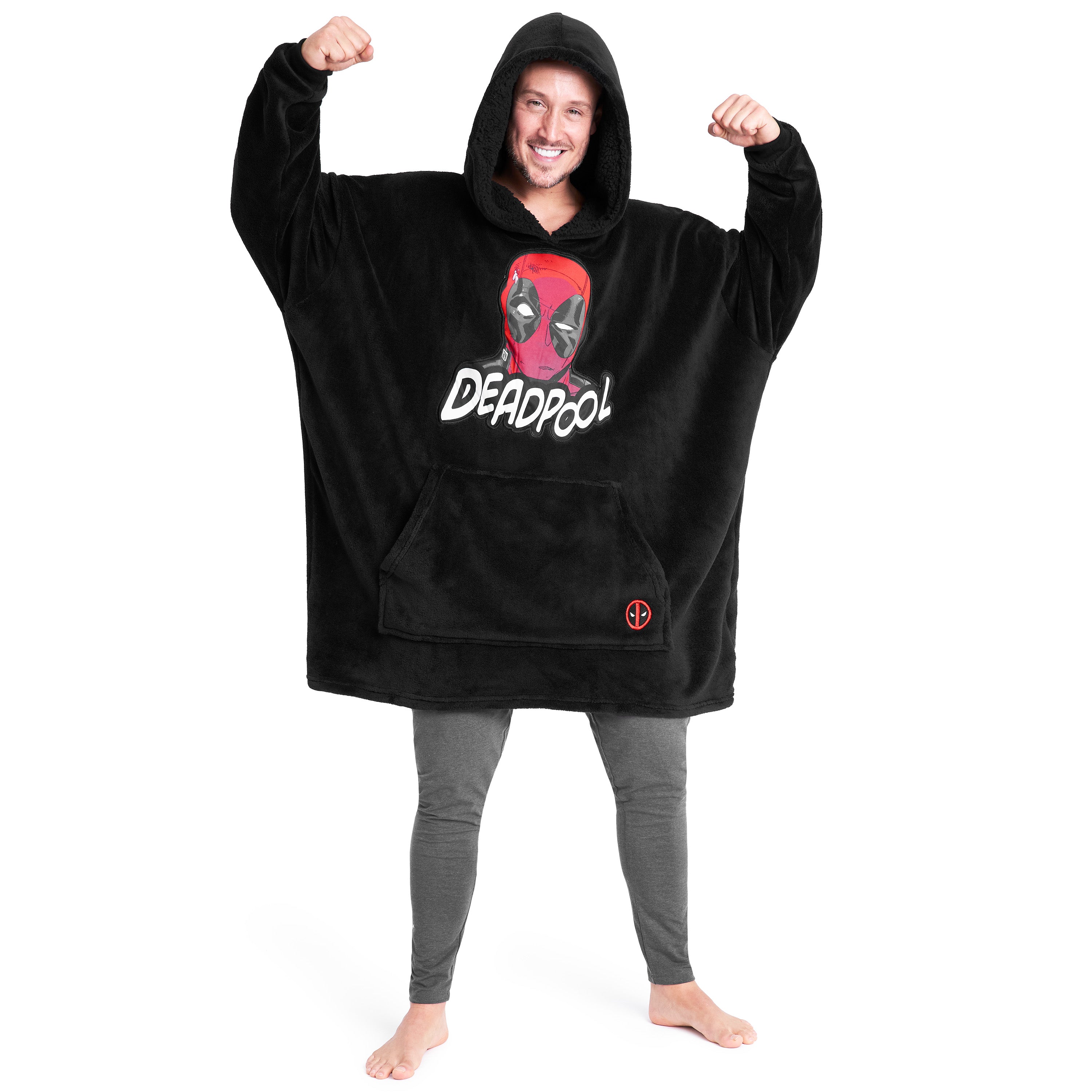 Marvel Oversized Hoodie Blanket for Men and Teenagers  - Deadpool - Get Trend