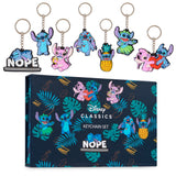 Disney Stitch Keyrings for Kids Teenagers Women Mandalorian Mini Figures Set Keychain Characters Baby Yoda Accessories Kids Collectables Stitch Gifts