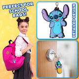 Disney Stitch Keyrings for Kids Teenagers Women Mandalorian Mini Figures Set Keychain Characters Baby Yoda Accessories Kids Collectables Stitch Gifts