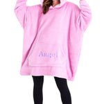 Disney Stitch Oversized Blanket Hoodie for Women - Pink Angel - Get Trend