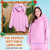 Disney Stitch Oversized Blanket Hoodie for Women - Pink Angel - Get Trend