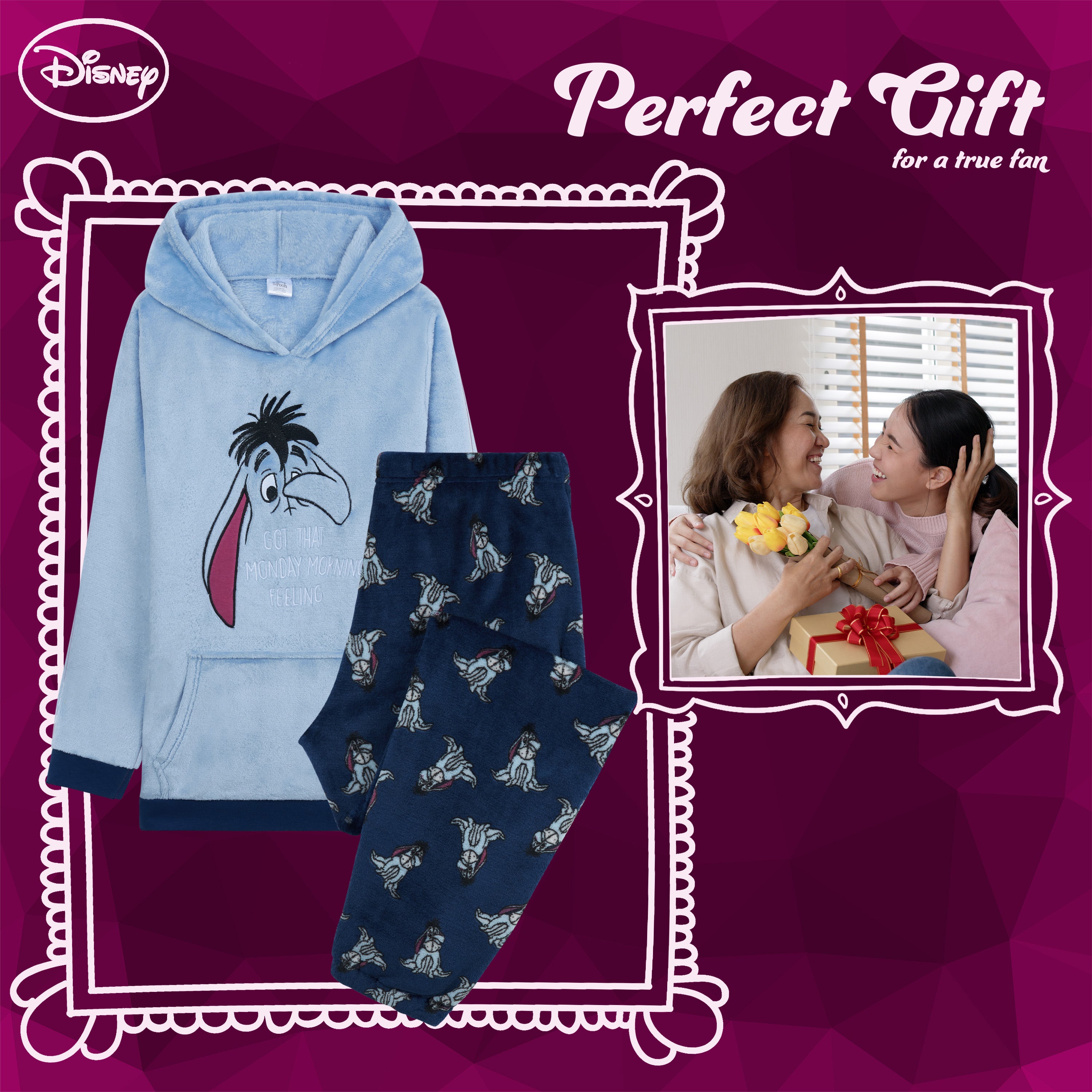 Disney Women's Fluffy Eeyore Fleece Pyjamas 4