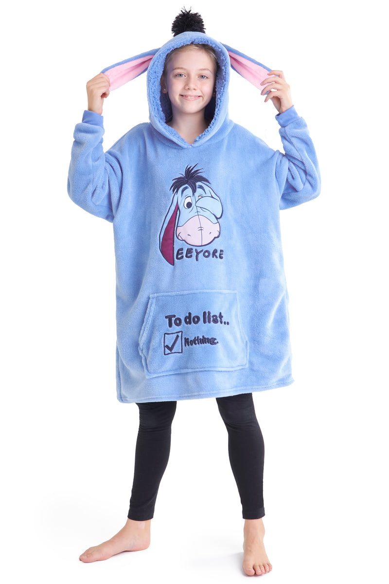 Disney Hoodie Blanket, Sherpa Fleece Oversized Hoodie, Eeyore Stitch Gifts