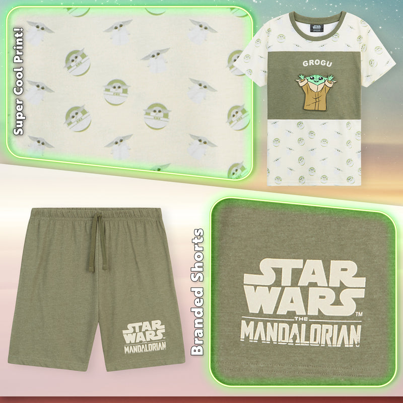 Disney The Mandalorian Boys Pyjama, Short Pyjamas for Kids - Get Trend