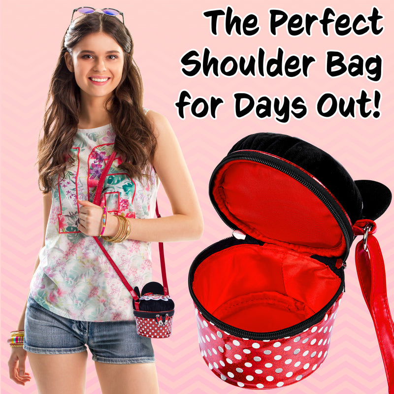 Disney Crossbody Bag for Girls Minnie Mouse Bag with Adjustable Shoulder Strap