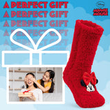 Disney Minnie Slipper Socks for Women and Teenagers Fleece Non Slip One Size