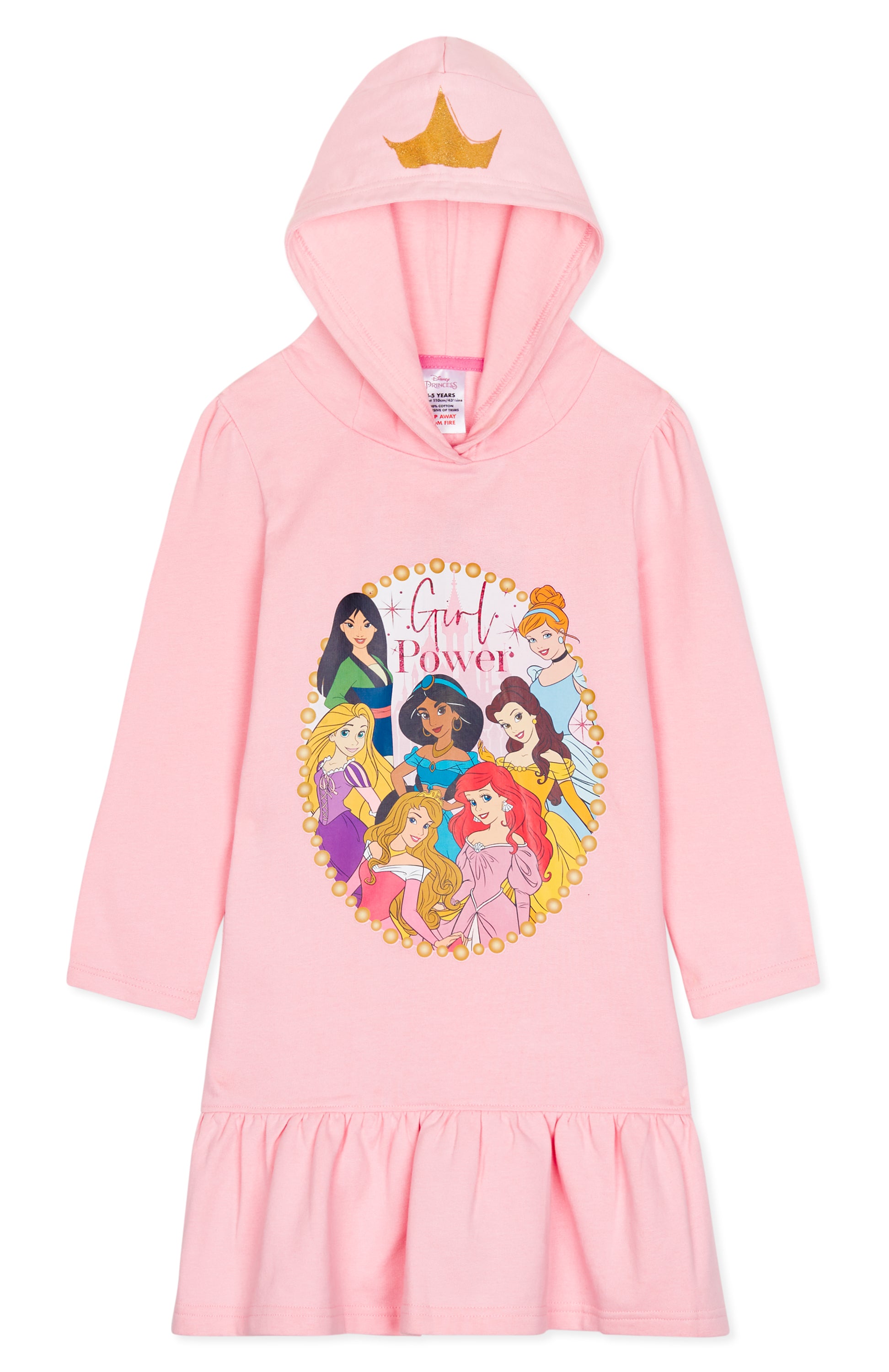 Disney Princess Hoodie for Girls - Princess Hooded Sweatshirt or Hoodie Dress for Kids - Get Trend