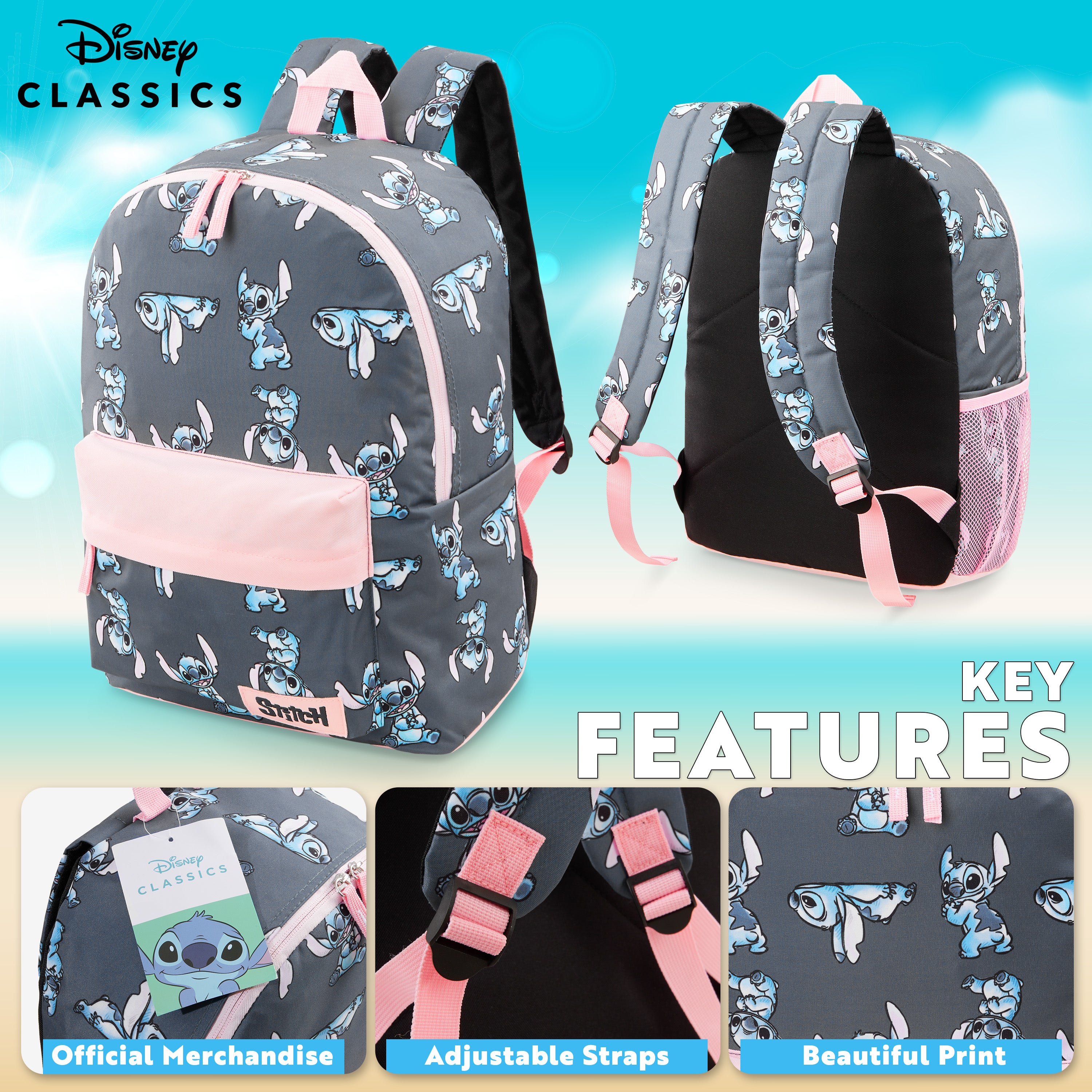 Disney Backpack for Girls, Stitch School Bags for Girls - Stitch - Get Trend