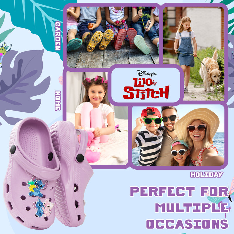 Disney Stitch Kids Clogs, Girls Summer Accessories
