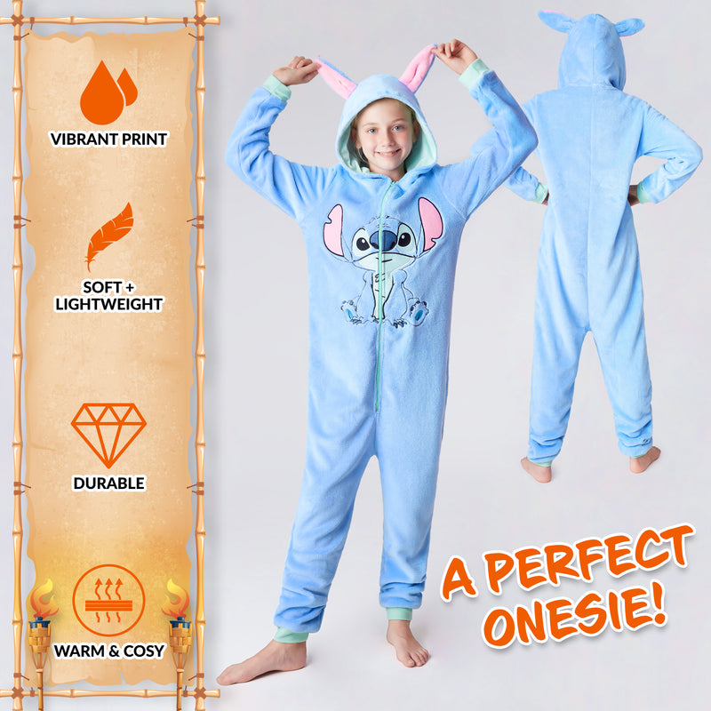 Disney Lilo and Stitch Onesie Warm One Piece Pyjamas for Kids - Get Trend