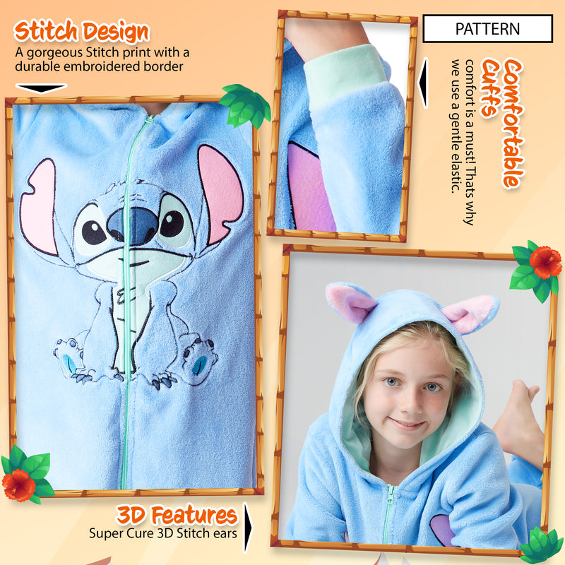 Disney Lilo and Stitch Onesie Warm One Piece Pyjamas for Kids - Get Trend