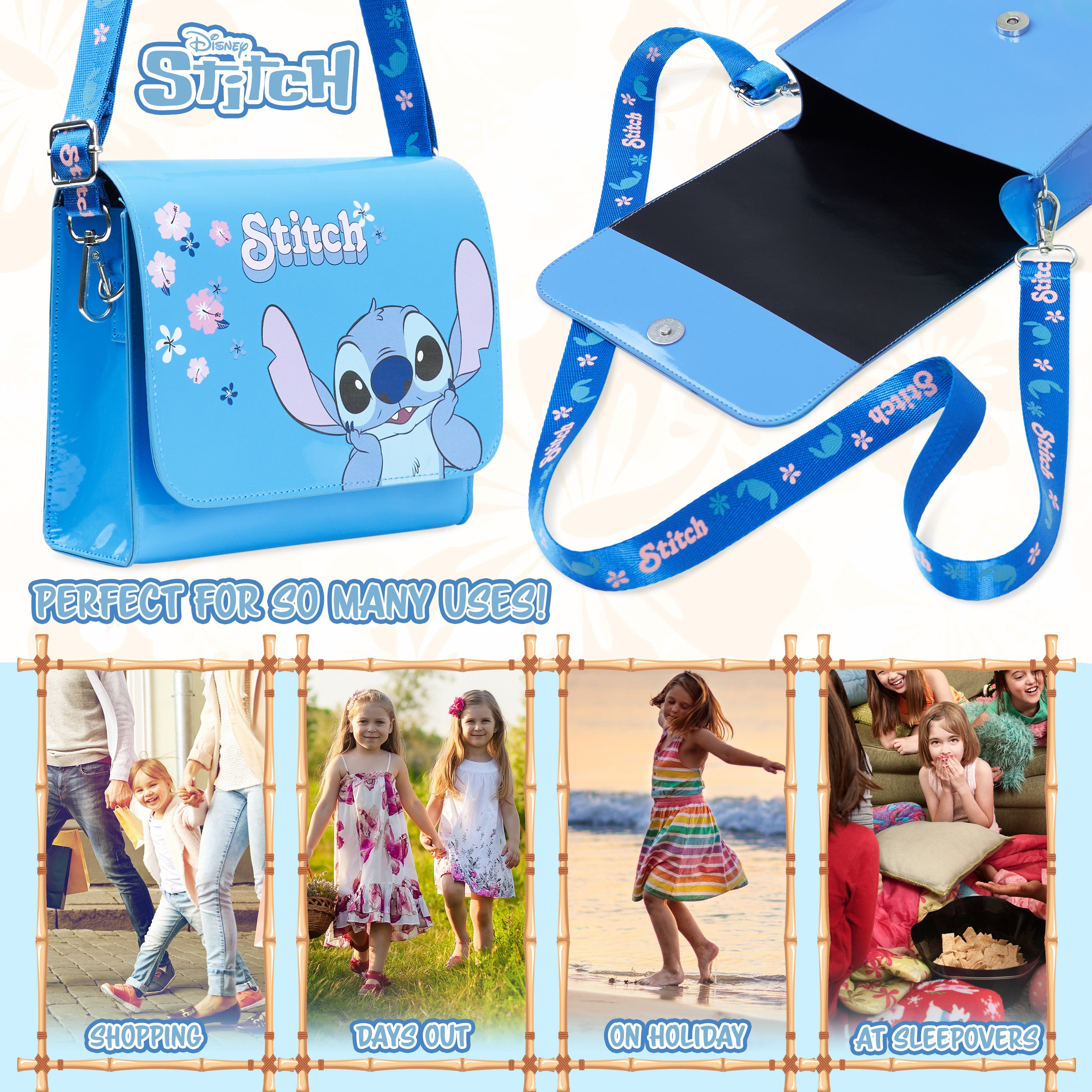 Disney Stitch Handbag Girls Teen Shoulder Bag with Adjustable Strap Messenger Bag Cute Stuff Cross Body Bag Stitch Gifts for Girls - Get Trend
