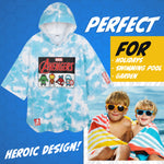 Marvel Avengers Towel with Hood for Kids Teenagers Absorbent Changing Robe Poncho - Get Trend