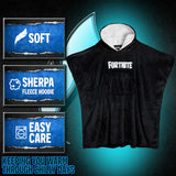 Fortnite Oversized Hoodie Blankets for Boys Fleece Extra Long Warm Wearable Hooded Poncho for Kids and Teens 14+, Gamers Gifts