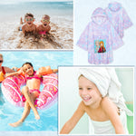Disney Frozen Towel with Hood for Kids Absorbent Changing Robe Poncho (5-9 Years) - Get Trend