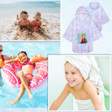Disney Frozen Towel with Hood for Kids Absorbent Changing Robe Poncho (5-9 Years) - Get Trend
