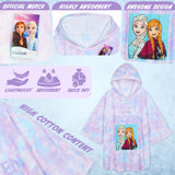 Disney Frozen Towel with Hood for Kids Absorbent Changing Robe Poncho (5-9 Years) - Get Trend