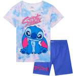Disney Stitch Pyjamas for Girls & Teenagers Short Sleeve PJs Set Soft Breathable Nightwear - Get Trend