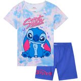 Disney Stitch Pyjamas for Girls & Teenagers Short Sleeve PJs Set Soft Breathable Nightwear - Get Trend